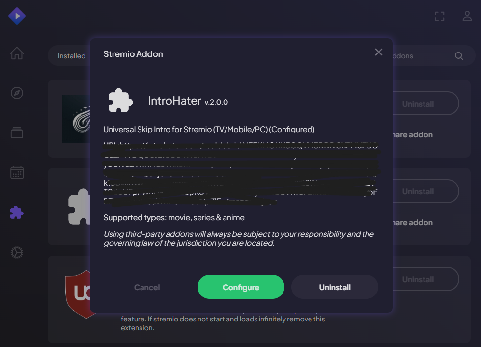 Step 3: Install to Stremio