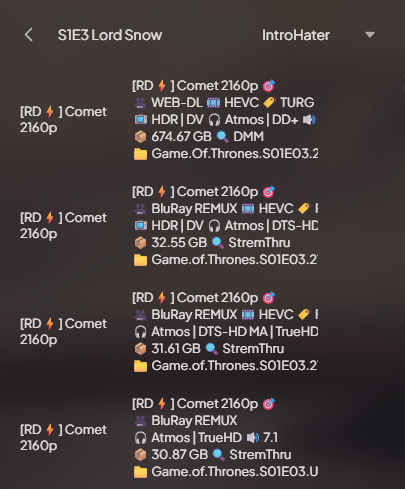 Step 5: Select stream with skip